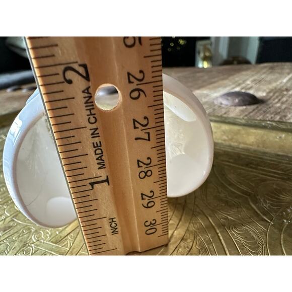 White Tory Burch Acrylic Cuff Bracelet logo lucite wide small - Picture 10 of 16